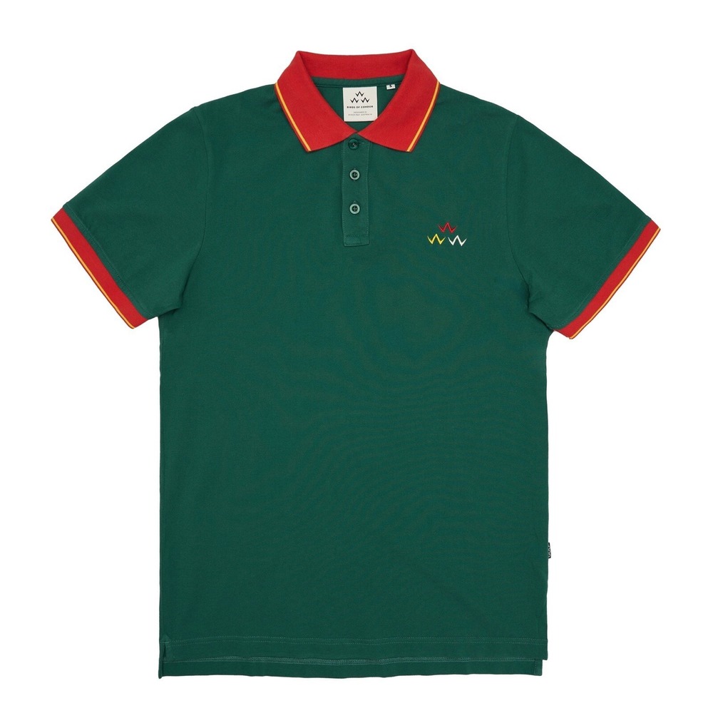 Birds of Condor Golf Sux Polo Mens Size XL Green Red Contrast Pique Cotton Shirt